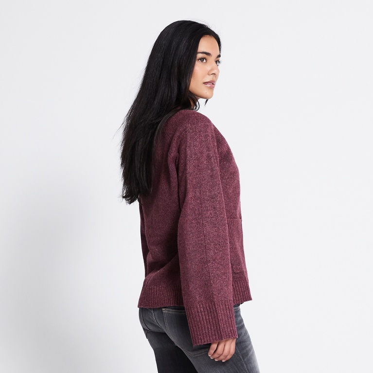 Fitted cardigan "Sabrina" Heather Purple